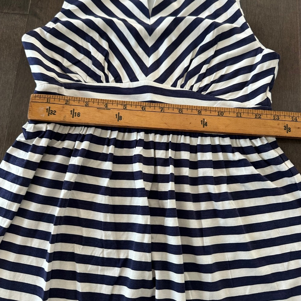 NWT Loft‎ Nautical Striped Mini Dress Coastal Vacation Preppy Navy Ivory XSP - Picture 4 of 8